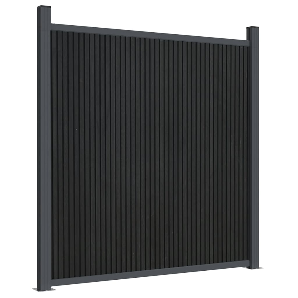 Panel za ogradu sivi 699 x 186 cm WPC