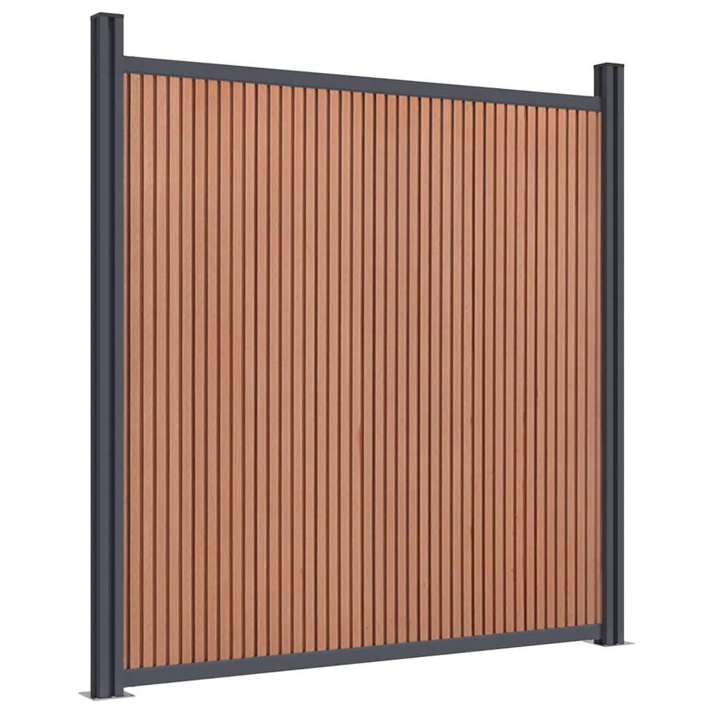 Panel za ogradu smeđi 699 x 186 cm WPC