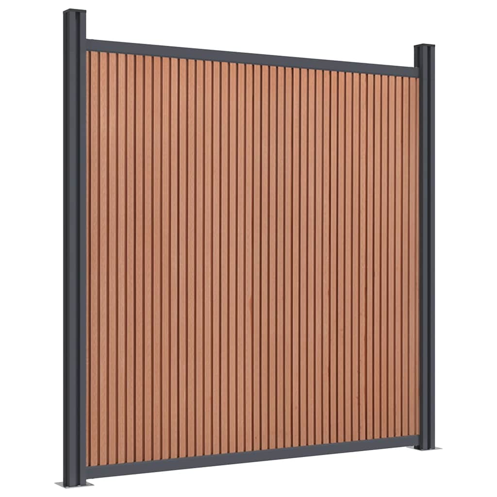 Panel za ogradu smeđi 1045 x 186 cm WPC