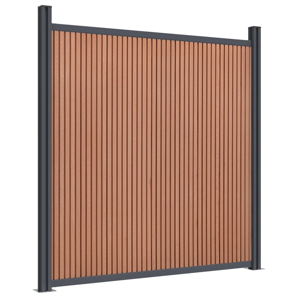 Panel za ogradu smeđi 1391 x 186 cm WPC