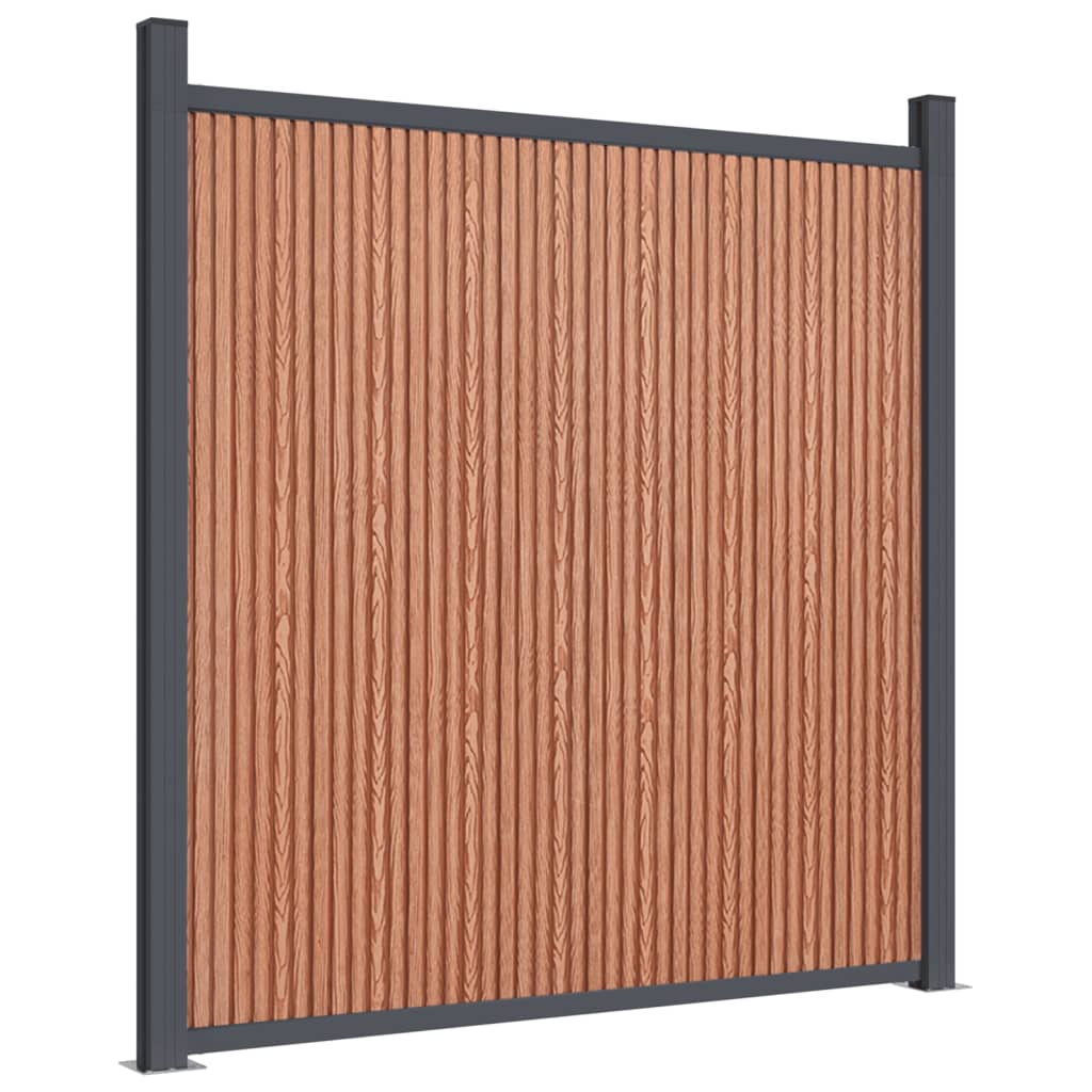 Panel za ogradu smeđi 1391 x 186 cm WPC