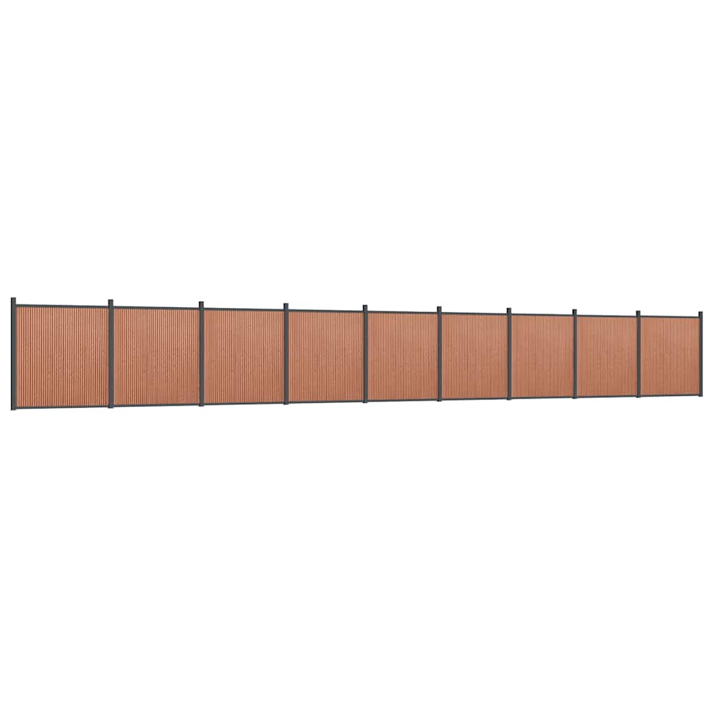 Panel za ogradu smeđi 1564 x 186 cm WPC