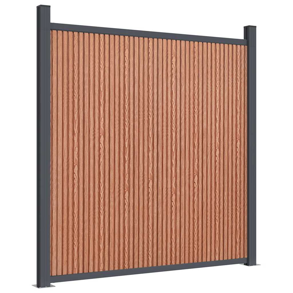 Panel za ogradu smeđi 1564 x 186 cm WPC