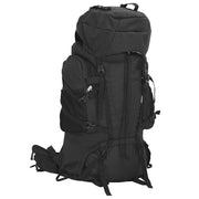 Ruksak za planinarenje crni 60 L od tkanine Oxford