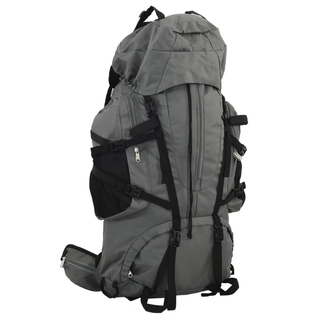 Ruksak za planinarenje sivi 60 L od tkanine Oxford
