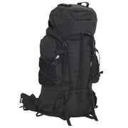 Ruksak za planinarenje crni 80 L od tkanine Oxford