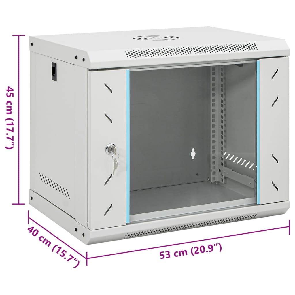 Zidni komunikacijski ormar 9U 19 " IP20 53 x 40 x 45 cm