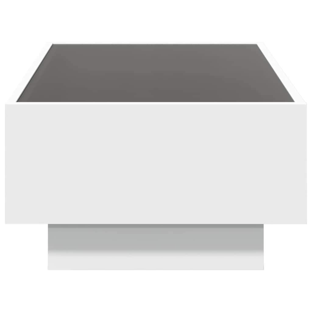 Stolić za kavu LED bijeli 90x50x30 cm od konstruiranog drva