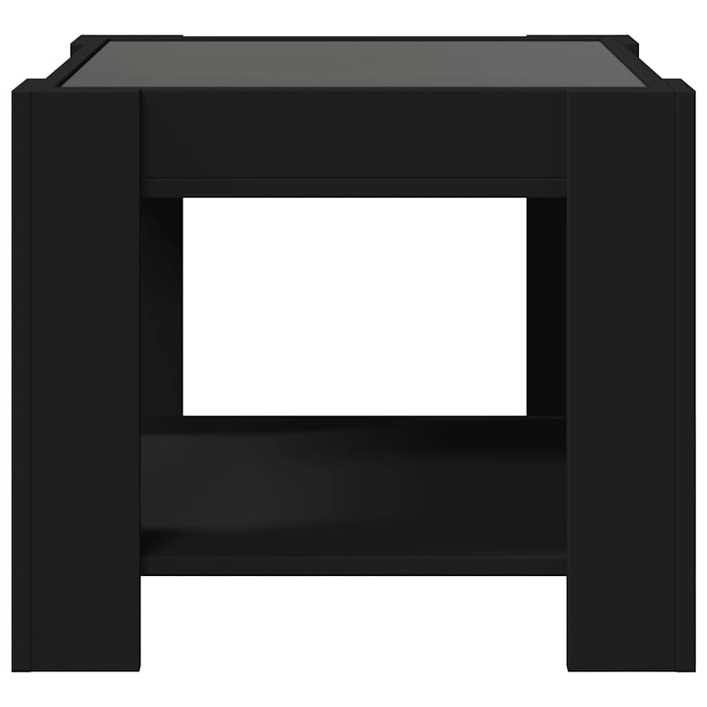 Stolić za kavu LED crni 53x53x45 cm od konstruiranog drva