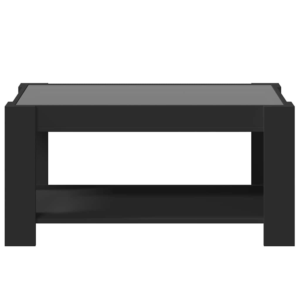 Stolić za kavu LED crni 93x53x45 cm od konstruiranog drva