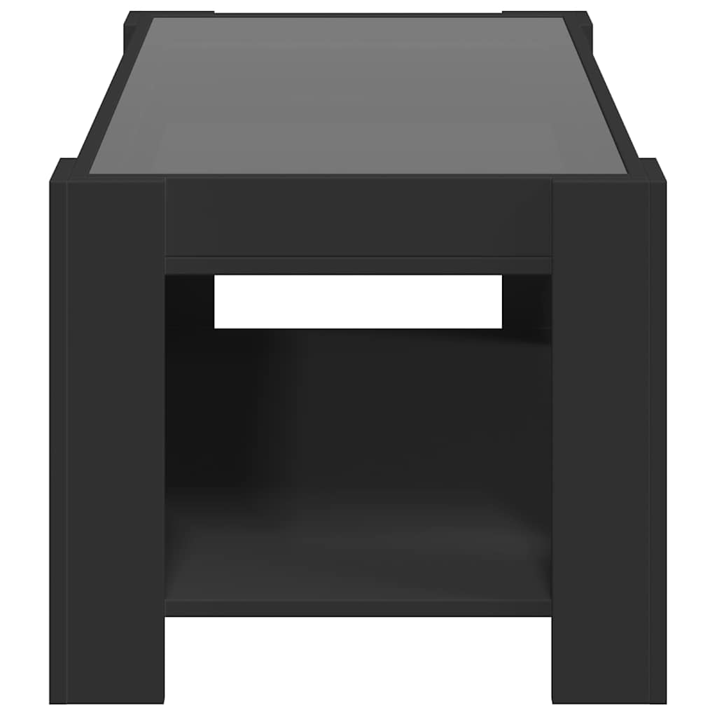 Stolić za kavu LED crni 93x53x45 cm od konstruiranog drva