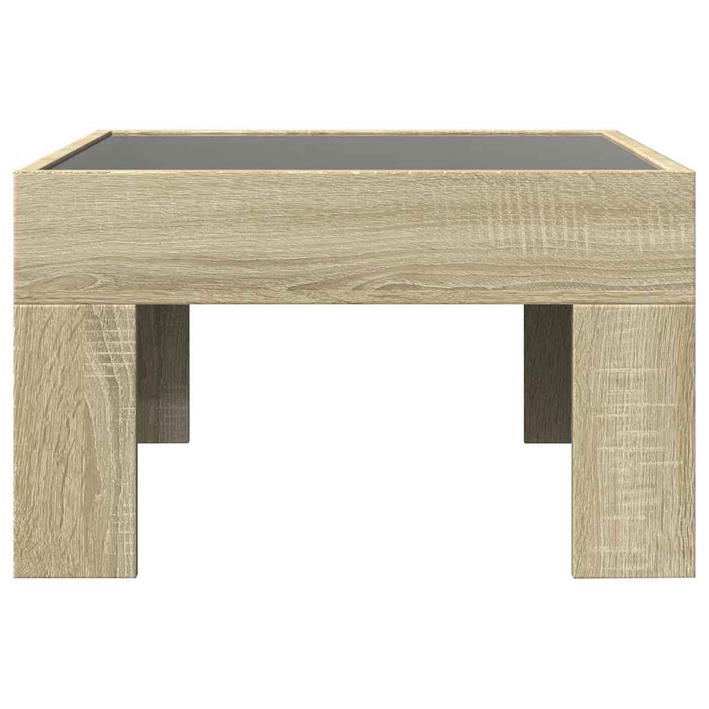 Stolić s beskonačnim LED svjetlima boja hrasta 50x50x30 cm