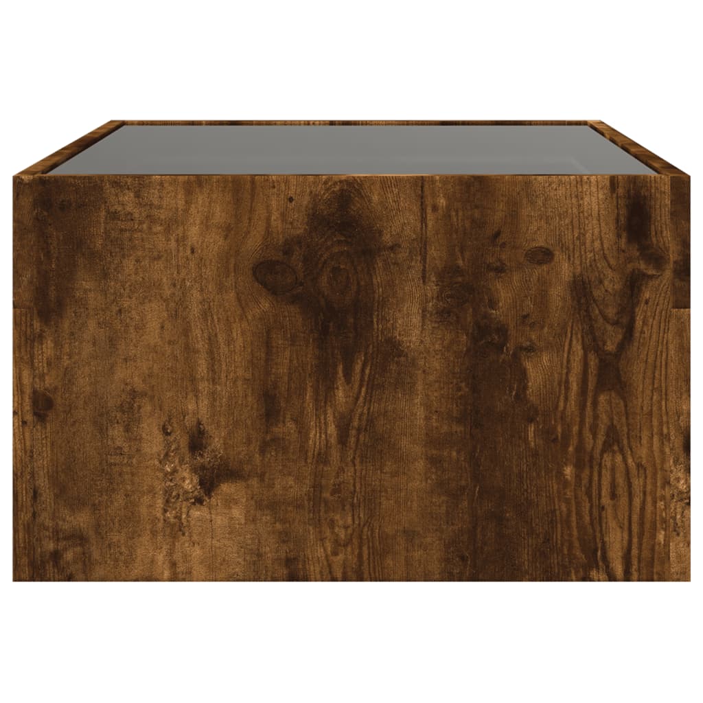 Stolić s beskonačnim LED svjetlima boja hrasta 70x50x30 cm