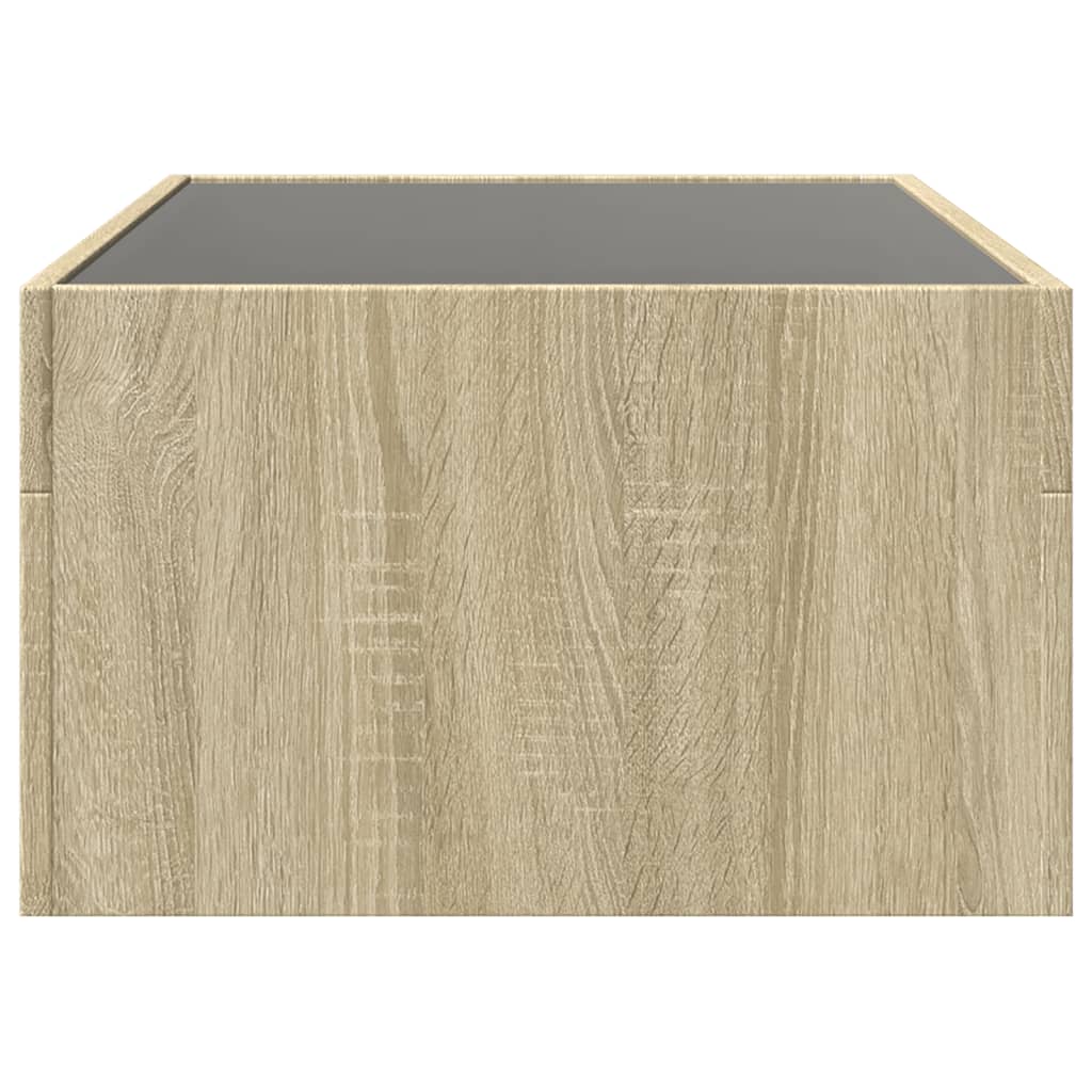 Stolić s beskonačnim LED svjetlima boja hrasta 90x50x30 cm