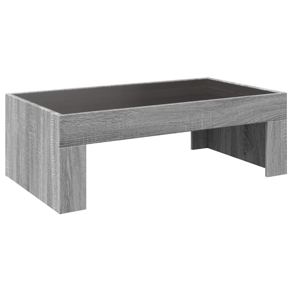 Stolić s beskonačnim LED svjetlima boja hrasta 90x50x30 cm