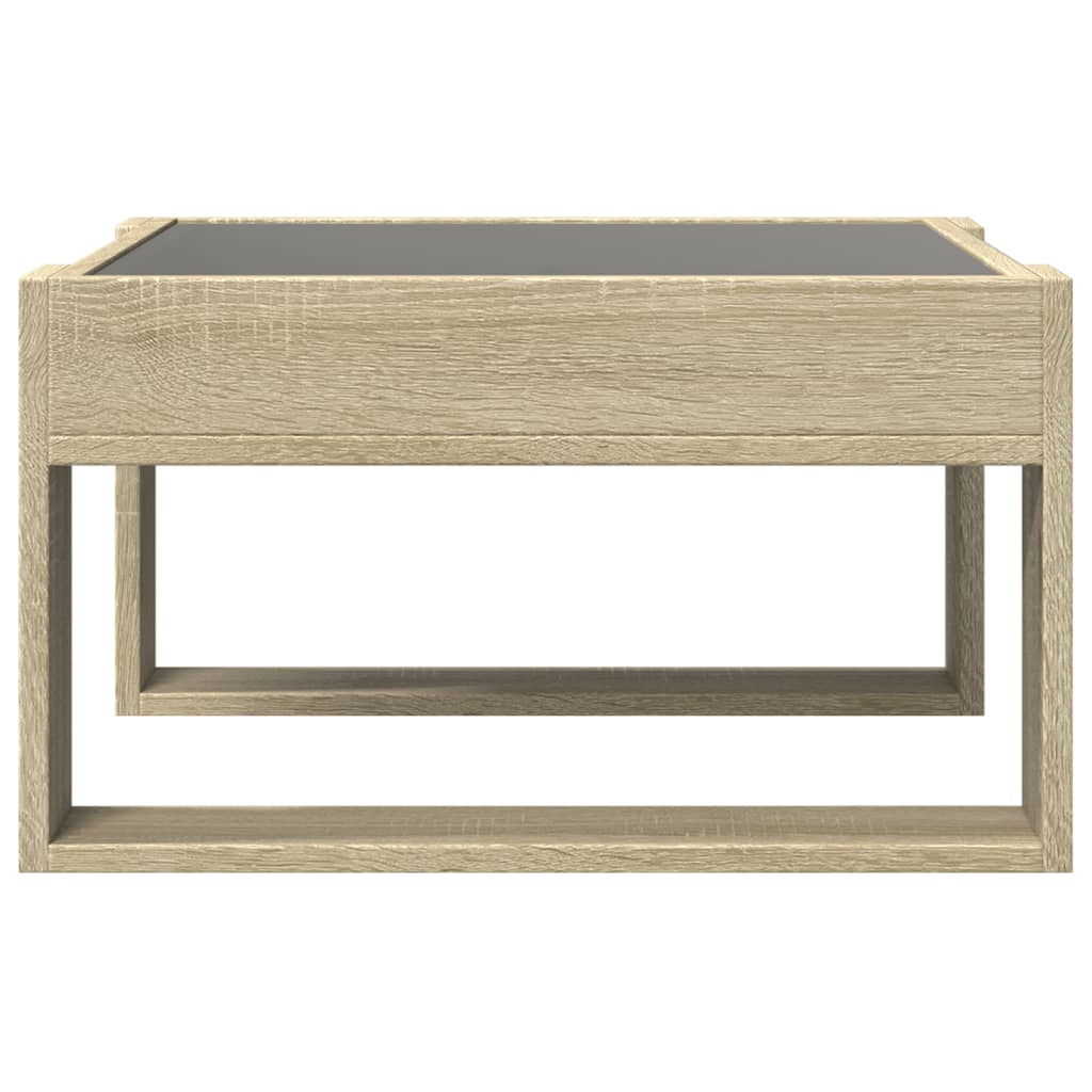 Stolić s beskonačnim LED svjetlima boja hrasta 50x53x30 cm