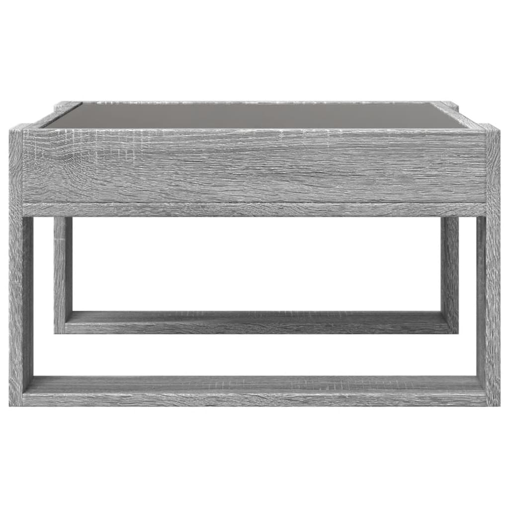 Stolić s beskonačnim LED svjetlima boja hrasta 50x53x30 cm
