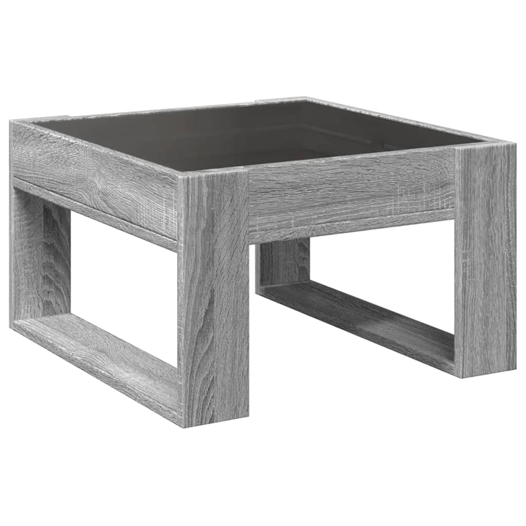 Stolić s beskonačnim LED svjetlima boja hrasta 50x53x30 cm