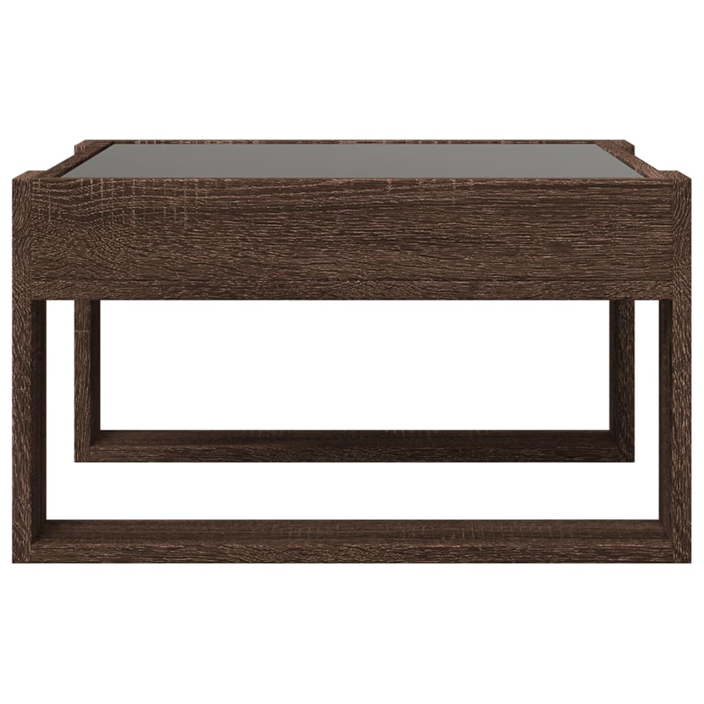 Stolić s beskonačnim LED svjetlima boja hrasta 50x53x30 cm