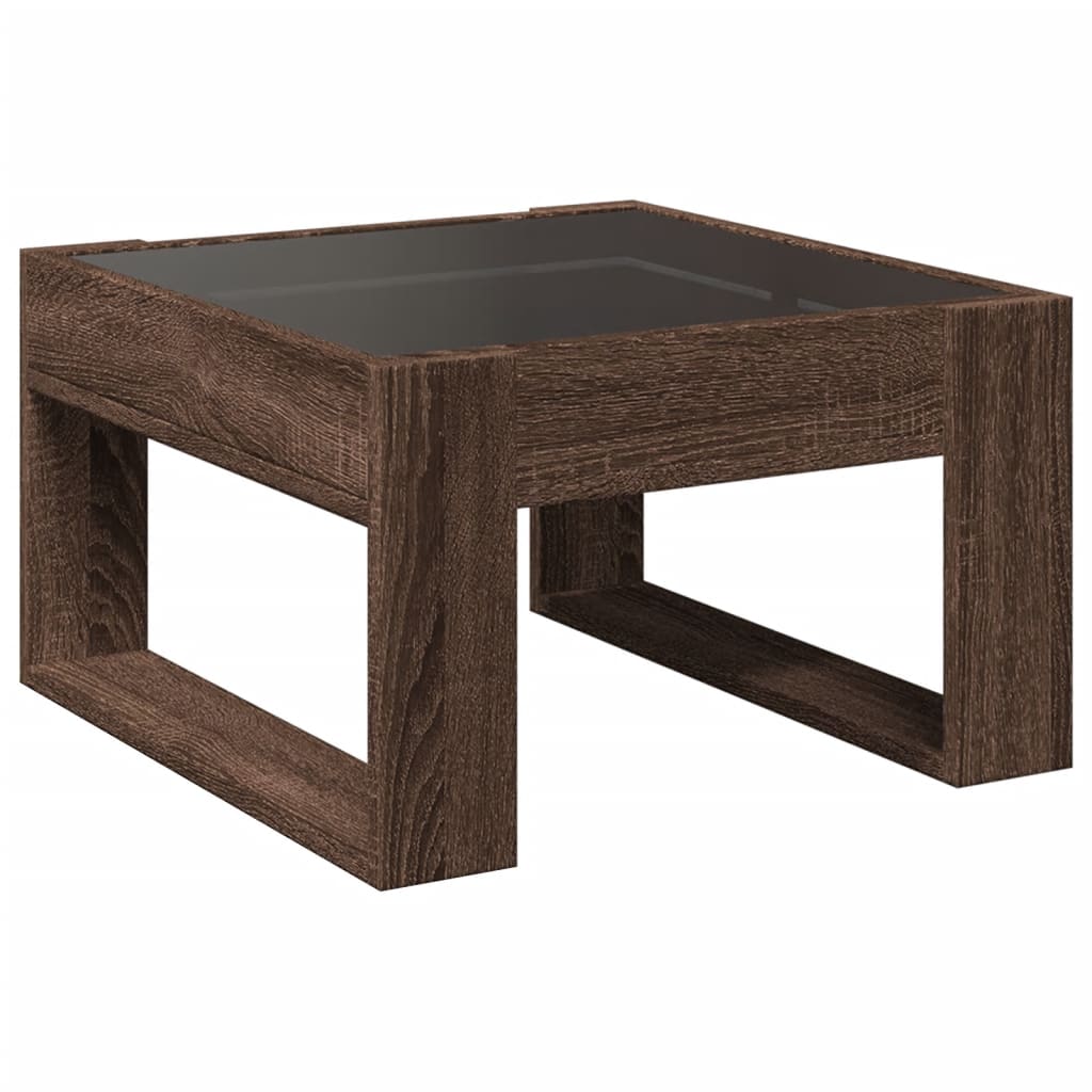 Stolić s beskonačnim LED svjetlima boja hrasta 50x53x30 cm