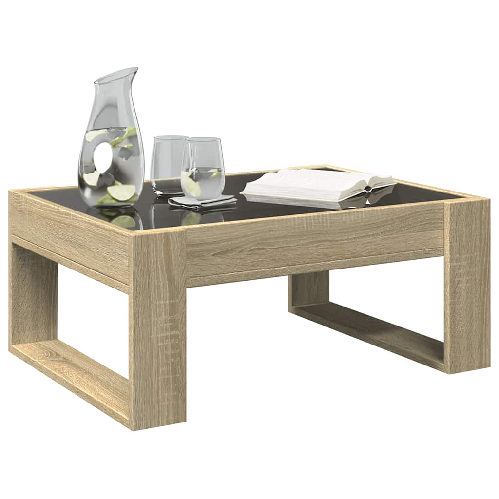 Stolić s beskonačnim LED svjetlima boja hrasta 70 x 53 x 30 cm