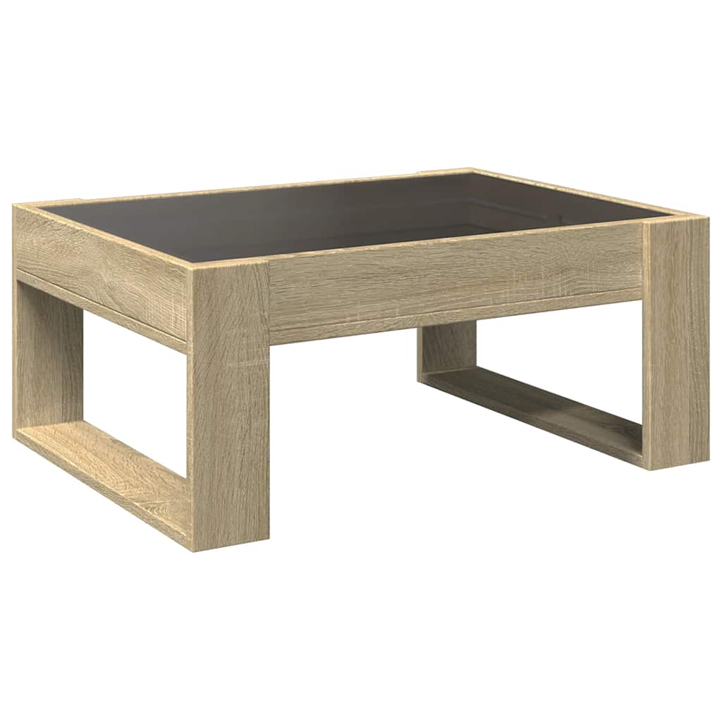 Stolić s beskonačnim LED svjetlima boja hrasta 70 x 53 x 30 cm