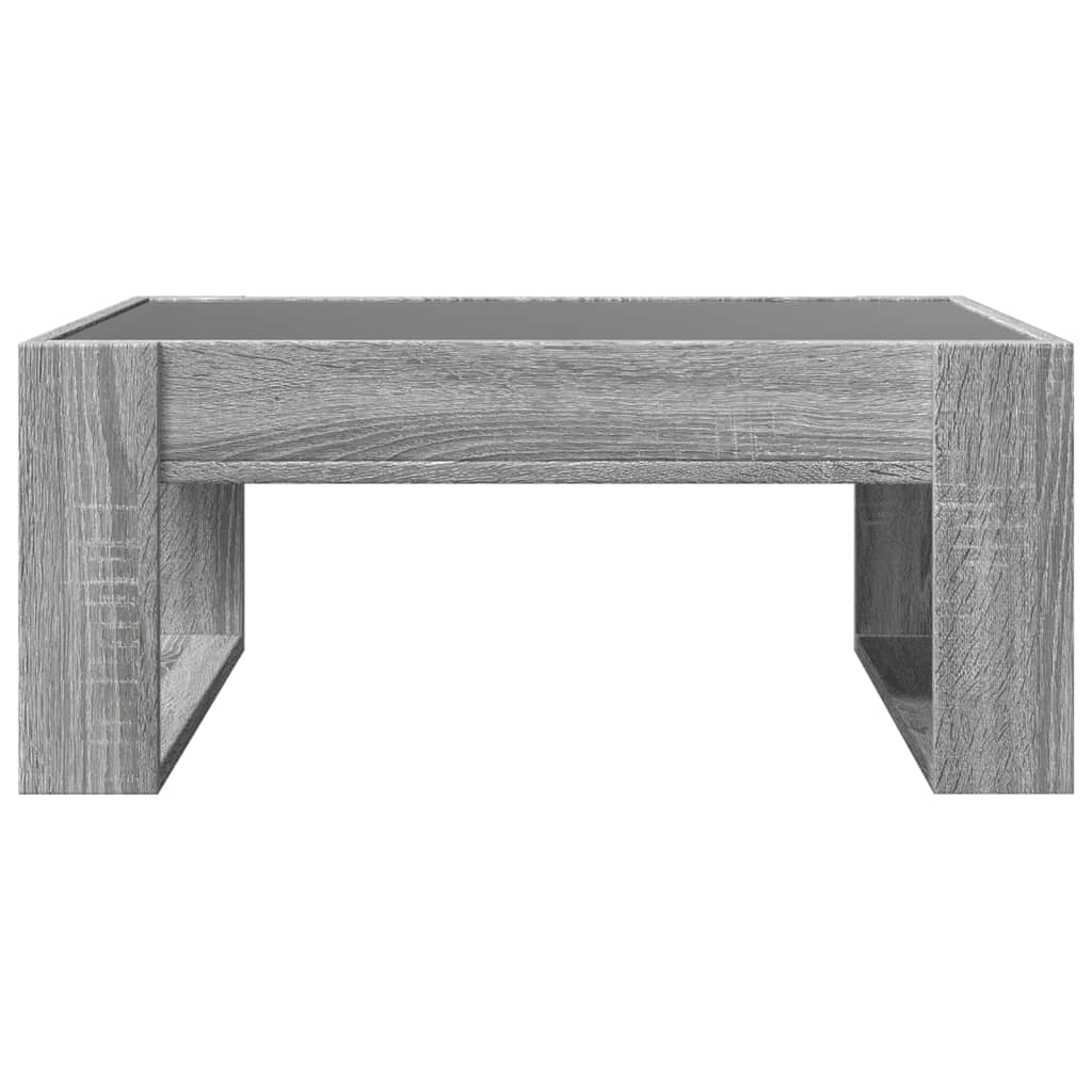 Stolić s beskonačnim LED svjetlima boja hrasta 70x53x30 cm