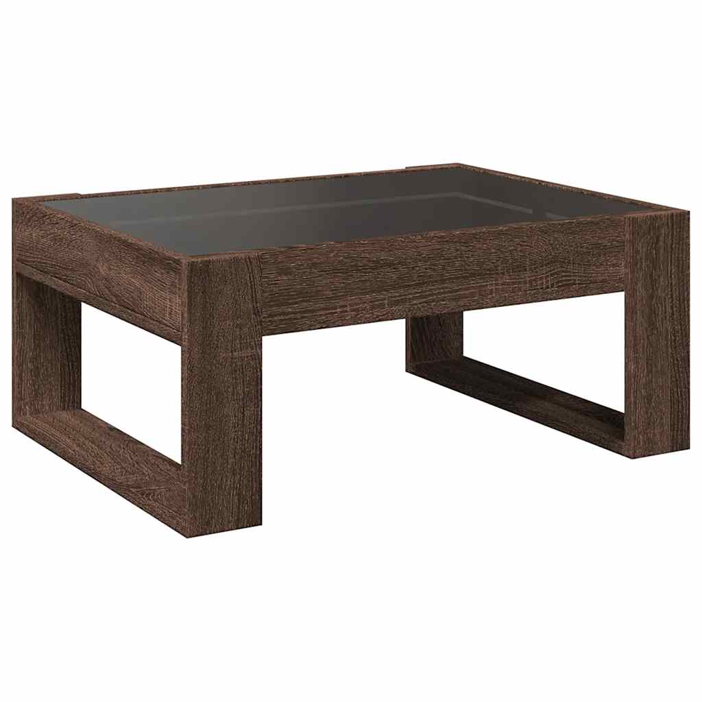 Stolić s beskonačnim LED svjetlima boja hrasta 70x53x30 cm