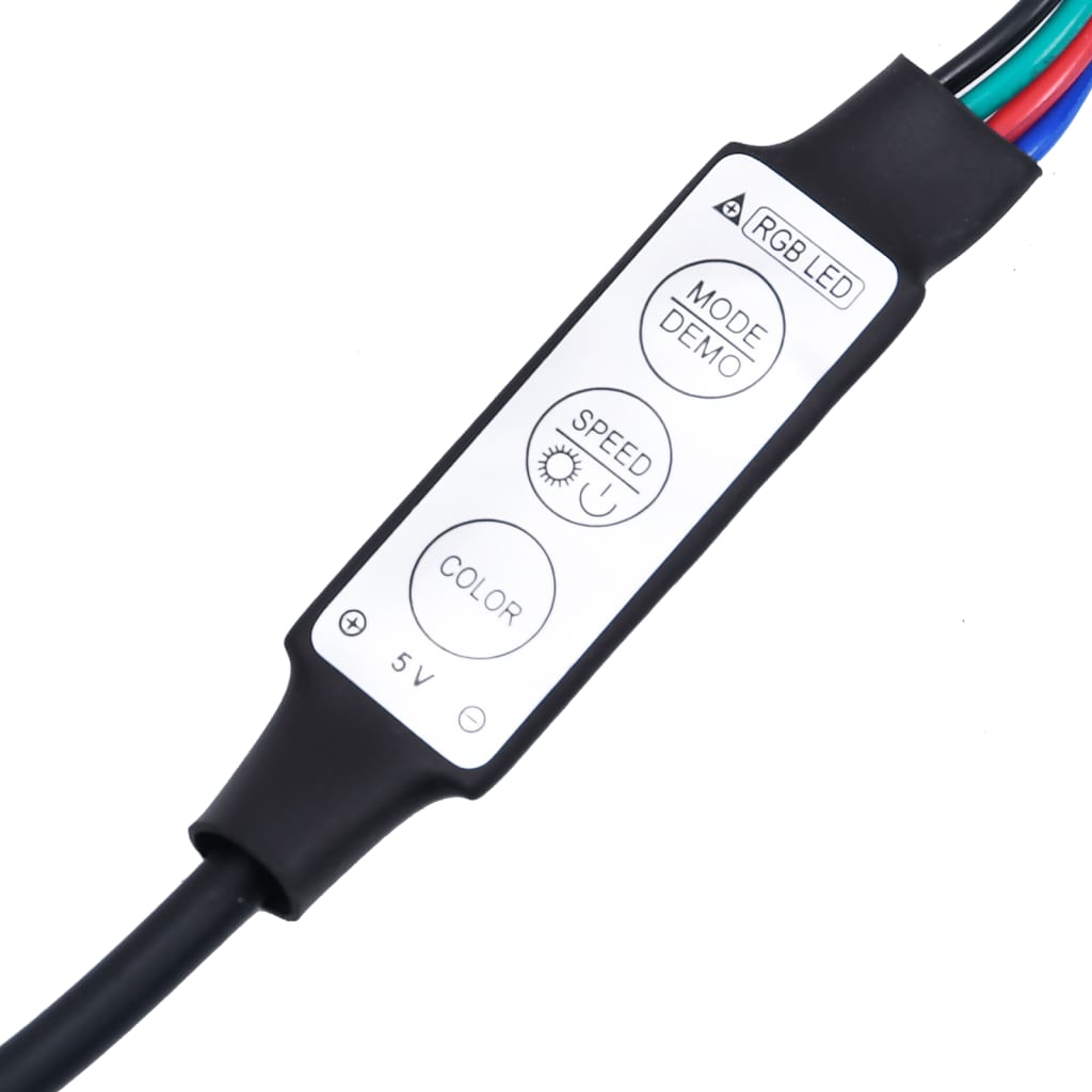Stolić s beskonačnim LED svjetlima boja hrasta 90x53x30 cm