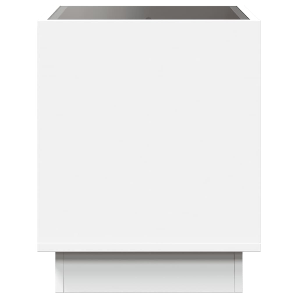 Stolić za kavu s beskonačnim LED svjetlima bijeli 50x50x50 cm