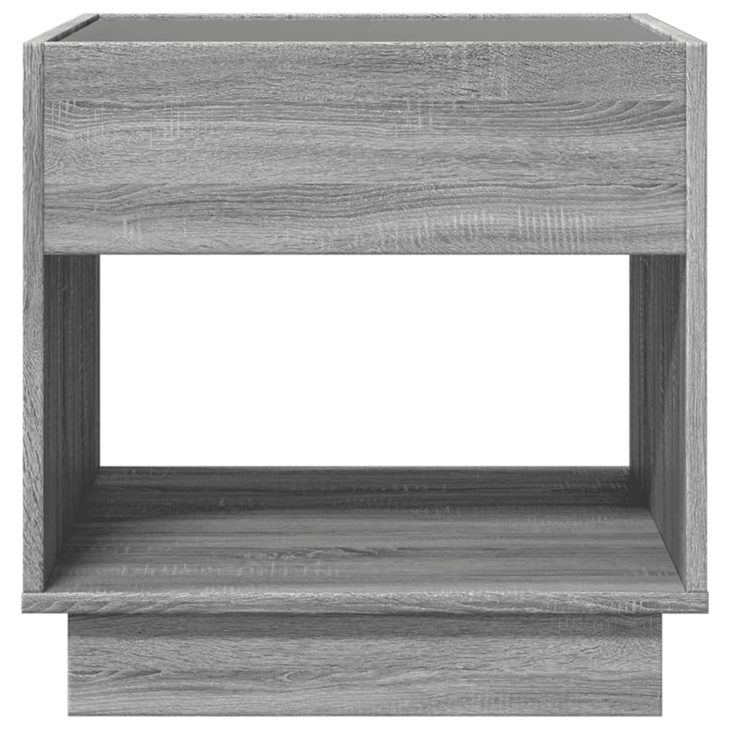 Stolić s beskonačnim LED svjetlima boja hrasta 50x50x50 cm