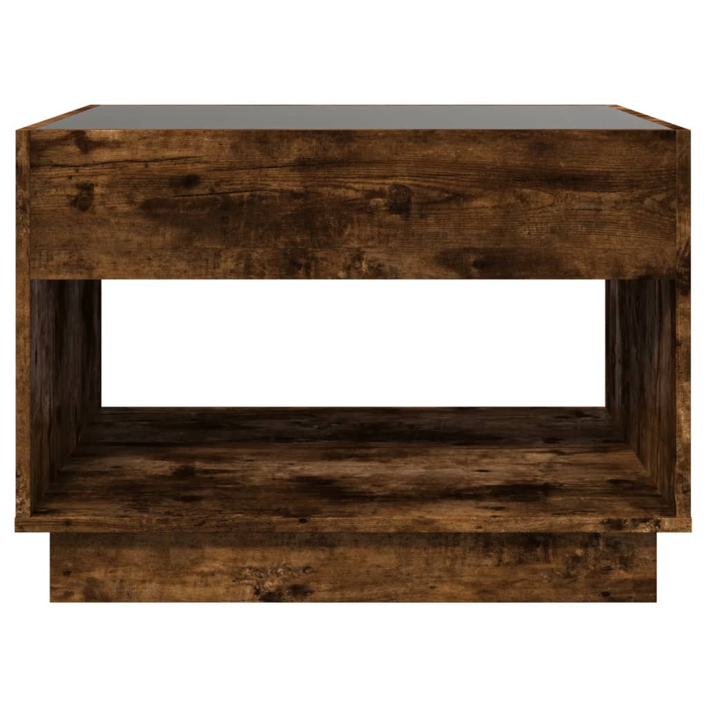 Stolić s beskonačnim LED svjetlima boja hrasta 70x50x50 cm