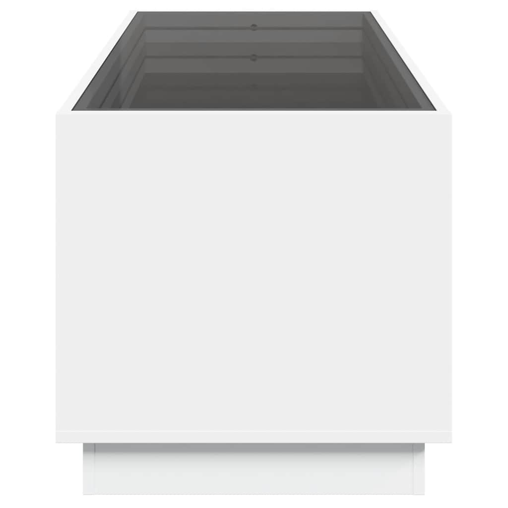 Stolić za kavu s beskonačnim LED svjetlima bijeli 90x50x50 cm