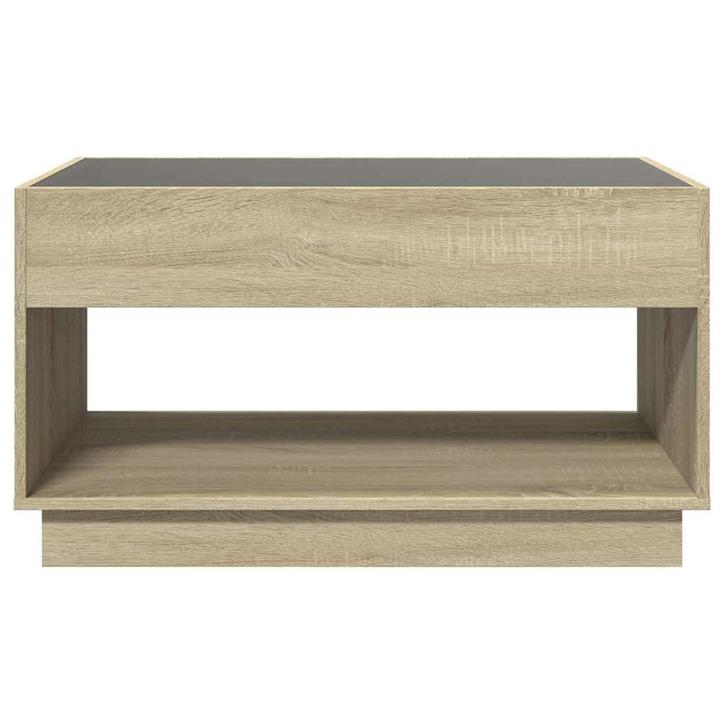 Stolić s beskonačnim LED svjetlima boja hrasta 90x50x50 cm