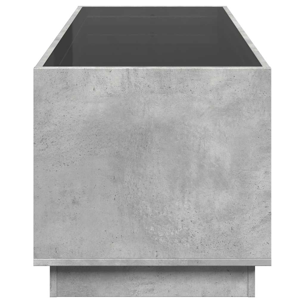 Stolić s beskonačnim LED siva boja betona 90x50x50 cm