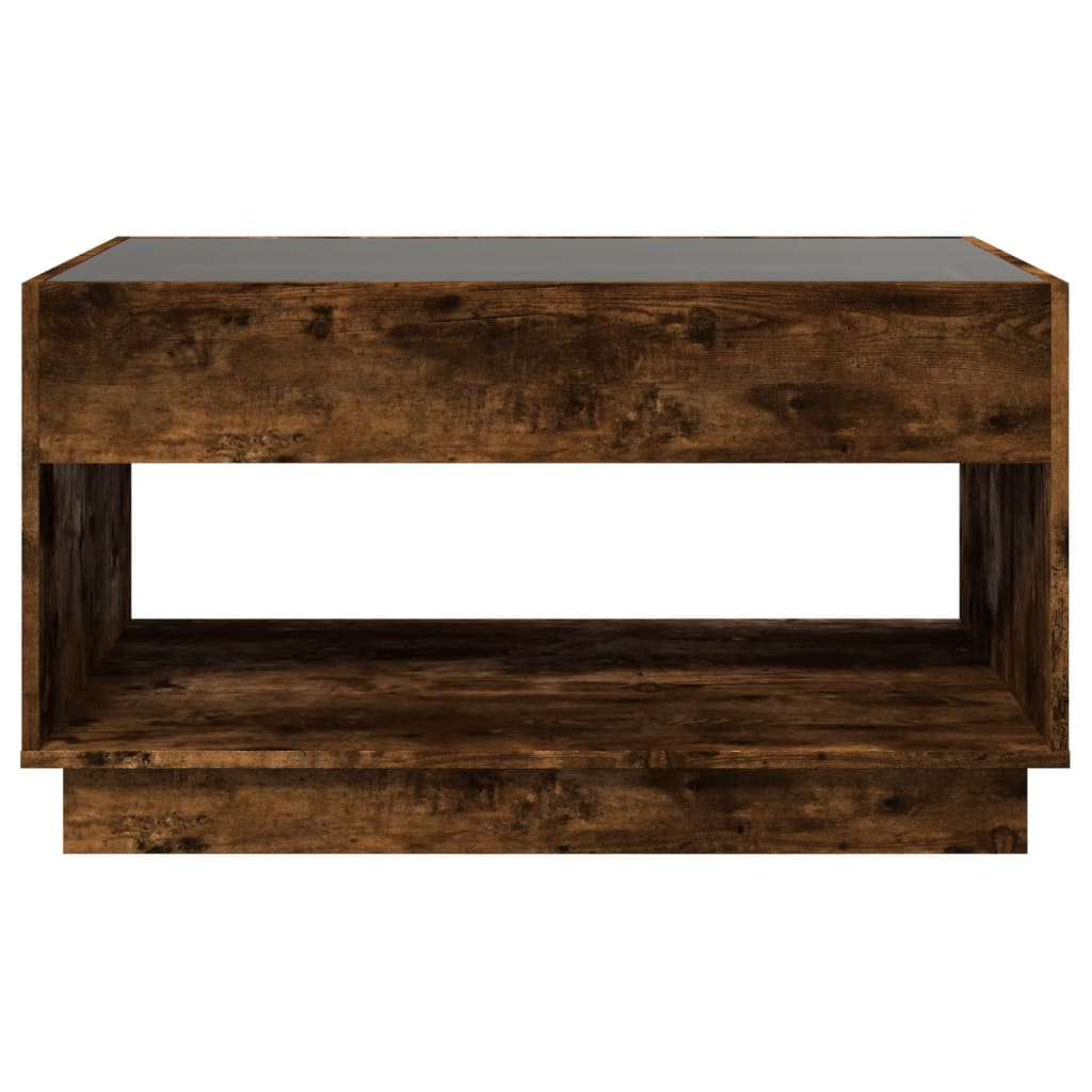 Stolić s beskonačnim LED svjetlima boja hrasta 90x50x50 cm