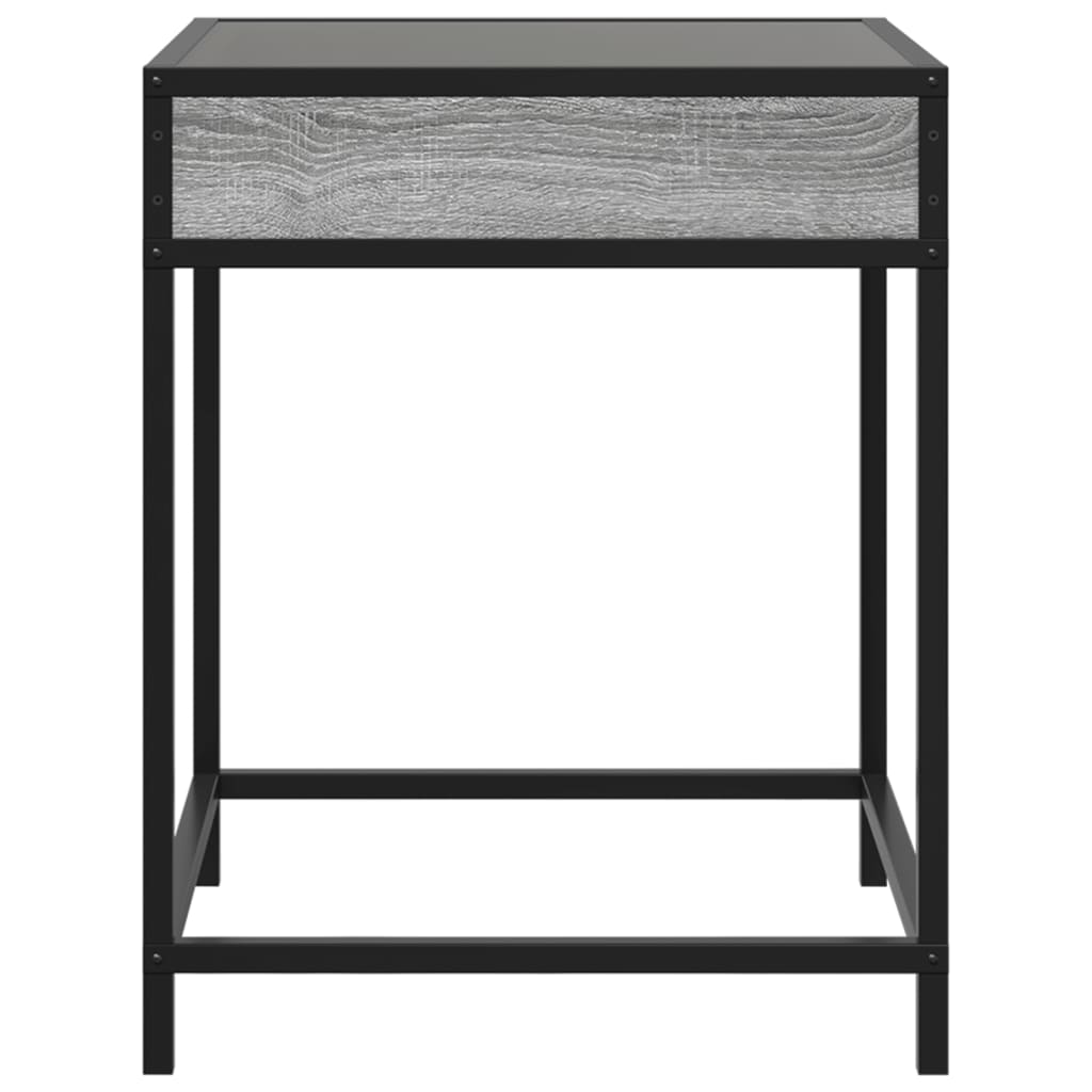 Stolić s beskonačnim LED svjetlima boja hrasta 40 x 40 x 51 cm