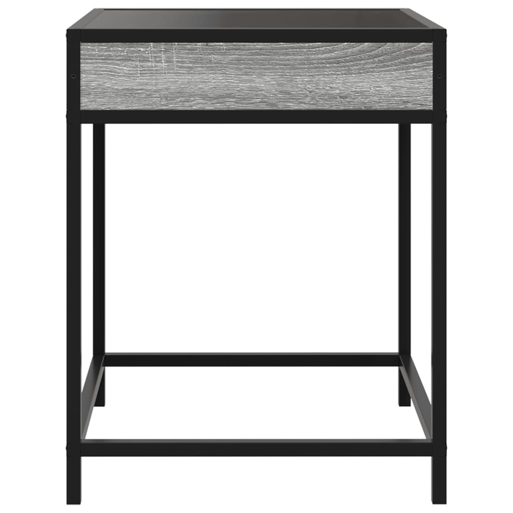 Stolić s beskonačnim LED svjetlima boja hrasta 40 x 40 x 51 cm