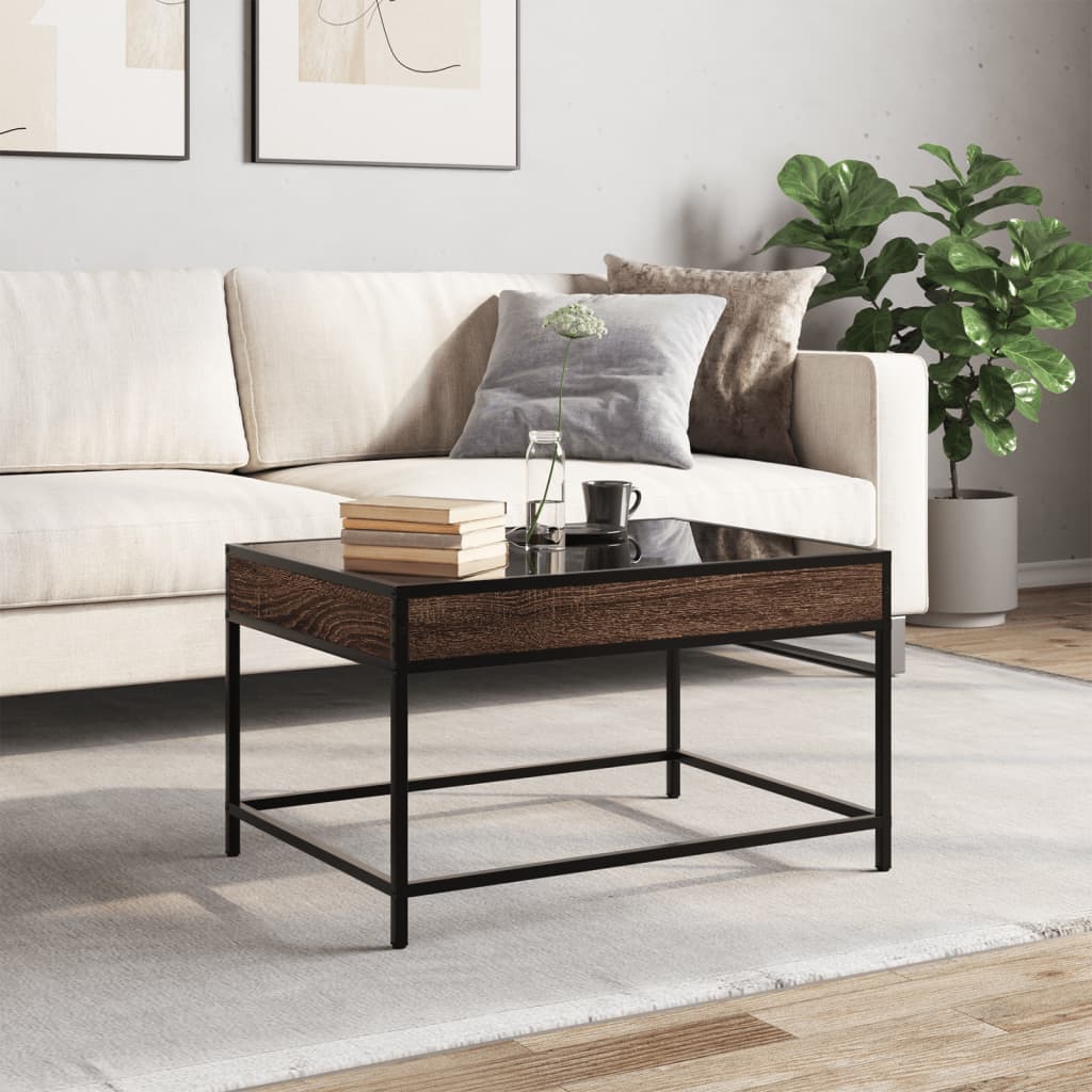 Stolić s beskonačnim LED svjetlima boja hrasta 70x50x41 cm