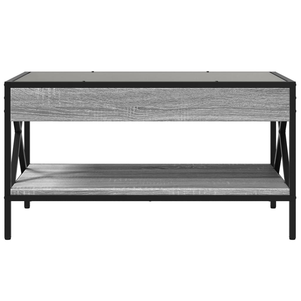 Stolić s beskonačnim LED svjetlima boja hrasta 70x50x38 cm