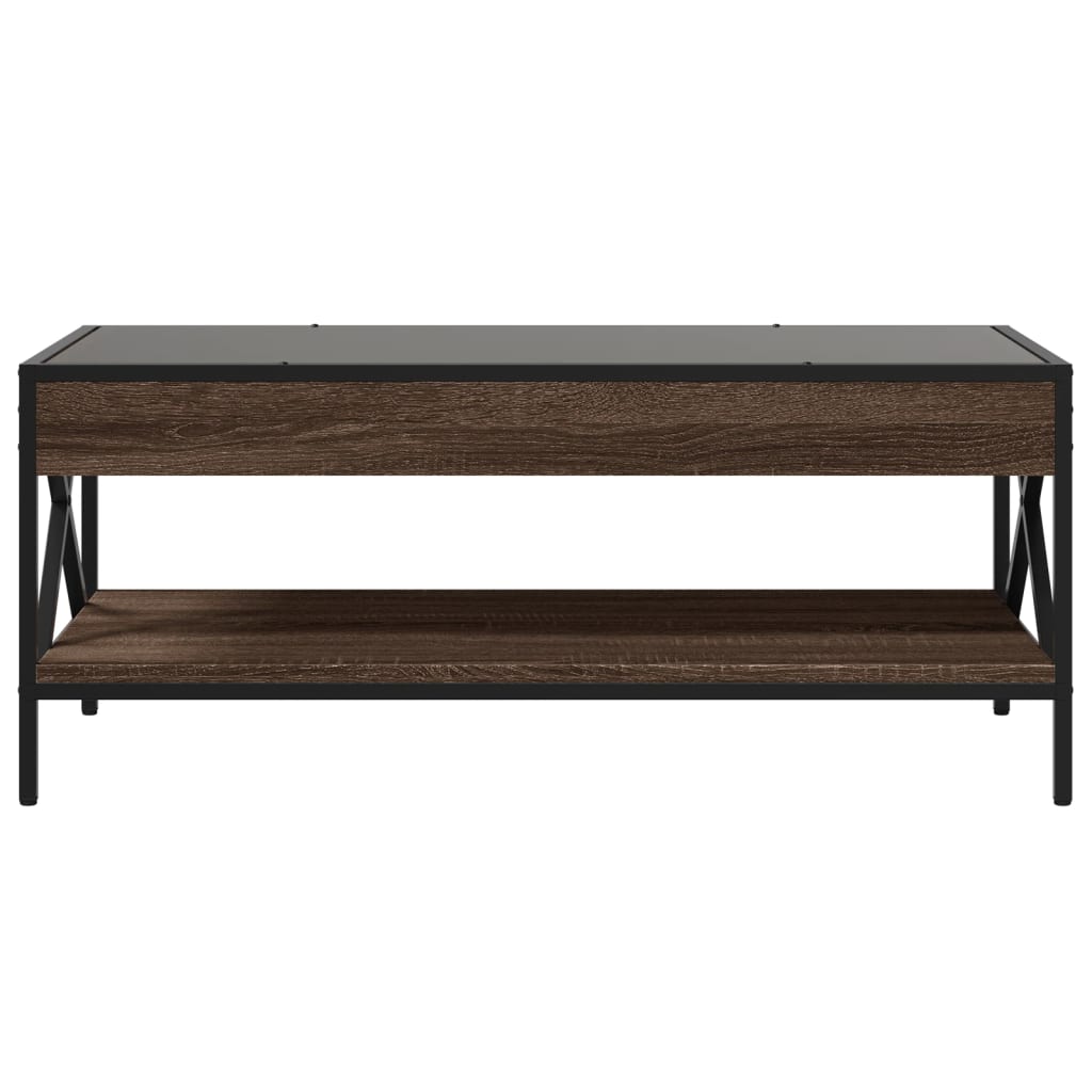 Stolić s beskonačnim LED svjetlima boja hrasta 90x50x38 cm
