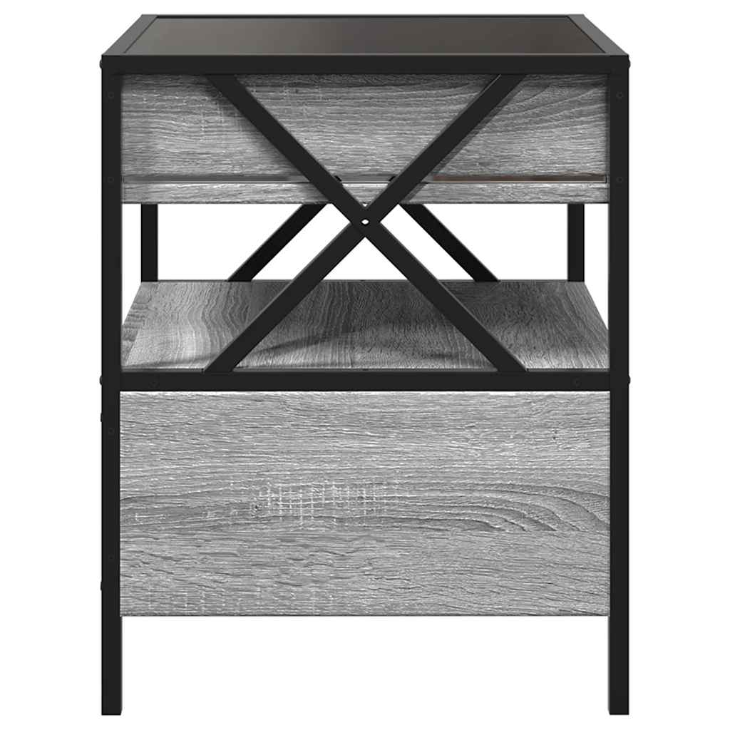 Stolić s beskonačnim LED svjetlima boja hrasta 40 x 40 x 51 cm
