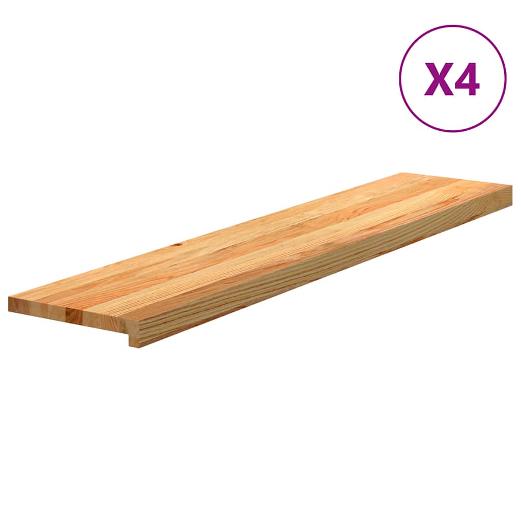 Gazišta za stepenice 4 kom od svjetlosmeđa masivne hrastovine