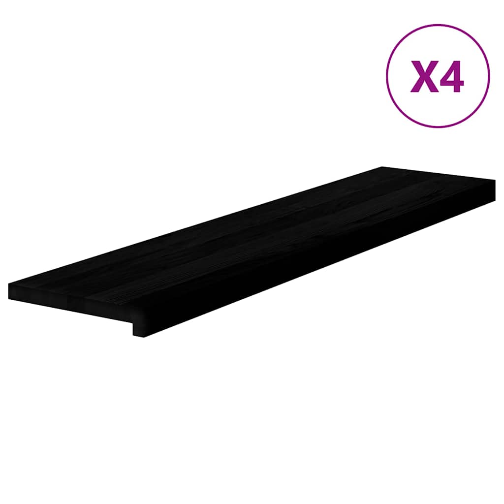 Gazišta stepenice 4 kom tamnosmeđi 110x30x2 cm masivna hrast