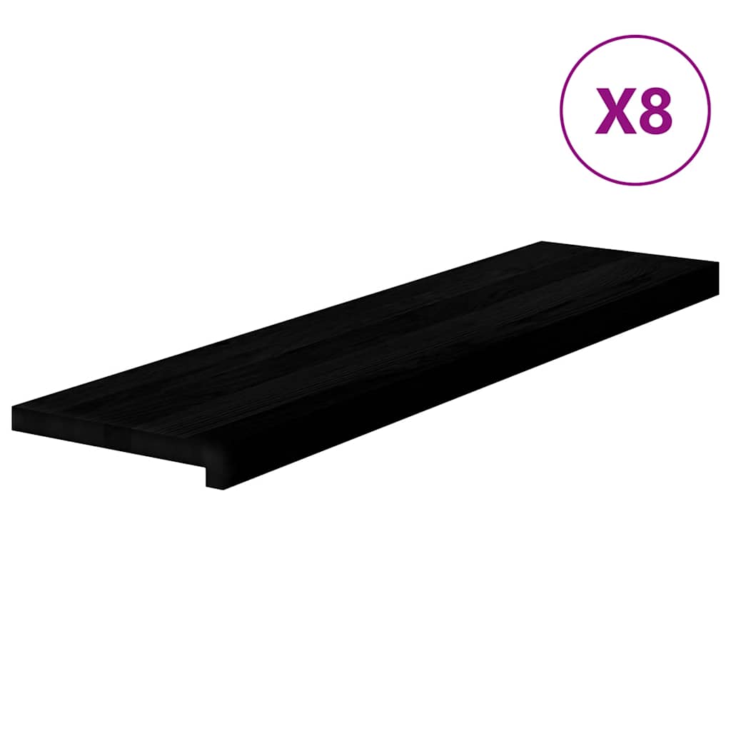 Gazišta stepenice 8 kom tamnosmeđi 100x30x2 cm masivna hrast