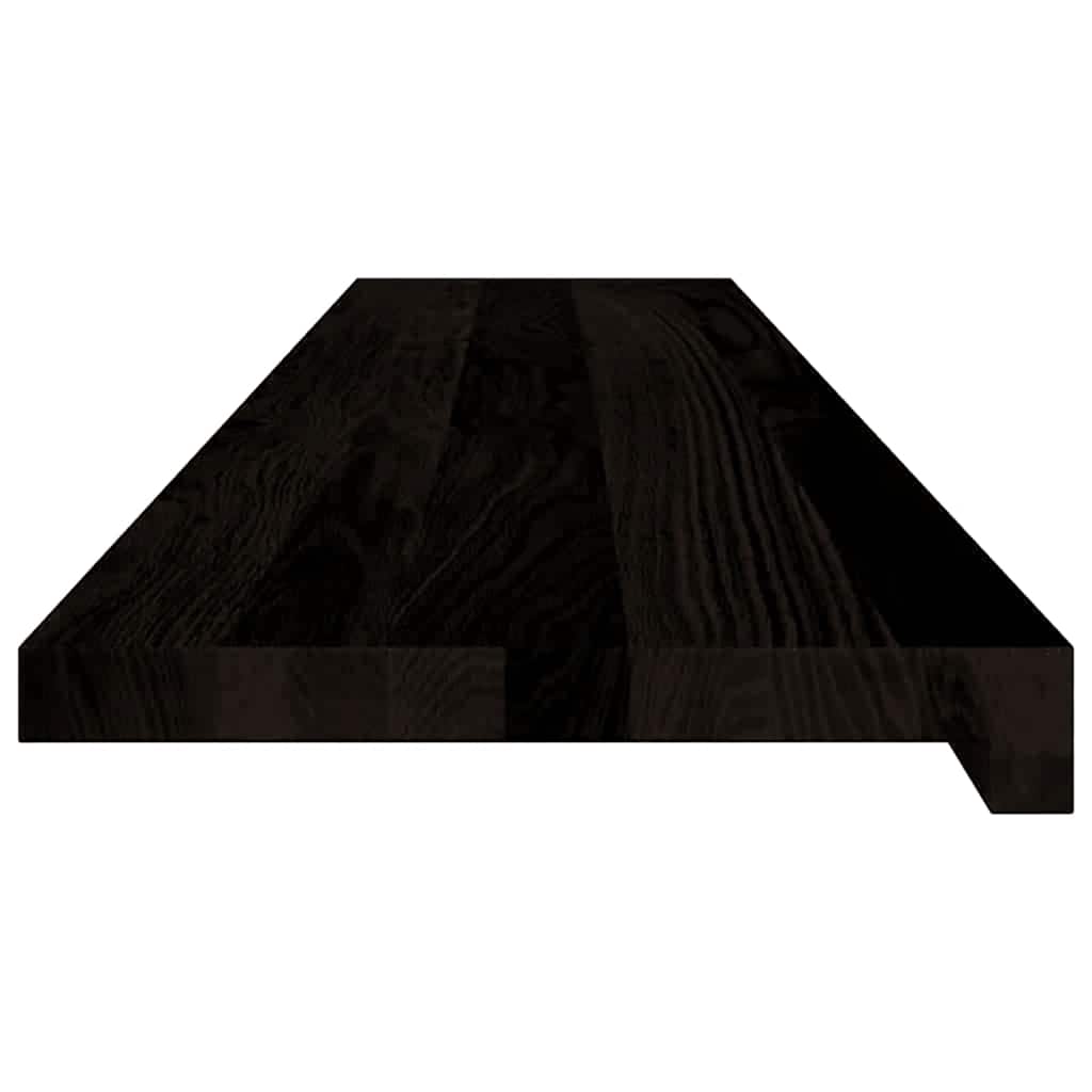 Gazišta stepenice 12 kom tamnosmeđi 120x25x2 cm masivna hrast