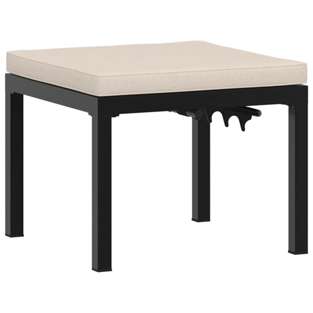 4-dijelni set vrtnih sofa s jastucima čelik obložen prahom crni