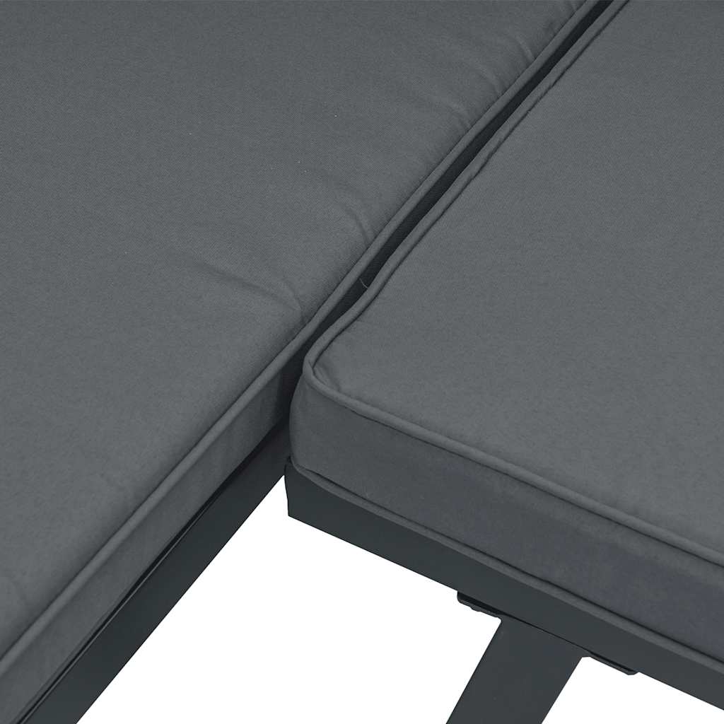 4-dijelni set vrtnih sofa s jastucima crni aluminijski