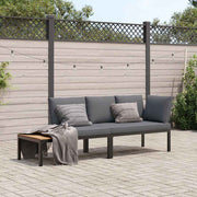 2-dijelni set vrtnih sofa s jastucima crni aluminijski
