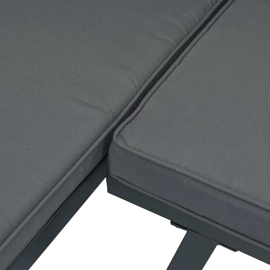 7-dijelni set vrtnih sofa s jastucima crni aluminijski